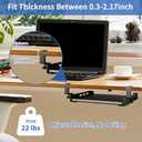 LUKETURE Under Desk Laptop Mount, No Drill Under Desk Shelf Holder, Steel Laptop Holder with Anti-Scratch Pads, Computer Storage Tray for Mac mini, MacBook, Keyboard