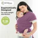 KeaBabies Baby Wrap Carrier - All in 1 Original Baby Carrier Newborn to Toddler Sling, Easy to Wear, Hands Free Bonding, Lightweight, Breathable Infant Wraps (Dark Mauve)