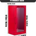 5lb Home Steel Fire Extinguisher Cabinet with Ready-to-Deploy (Red), 19" H x 9.5" W x 6.5" D
