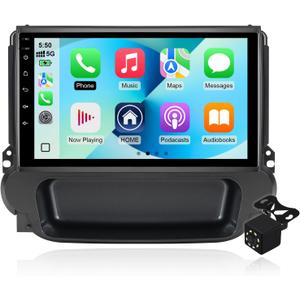 2+64G 9 Inch Android 14 Double Din Car Stereo for Chevrolet Chevy Malibu 2009-2014 Touchscreen Radio Built-in Wireless Carplay/Android Auto/GPS/Bluetooth/FM/SWC/AUX-In/Backup Camera