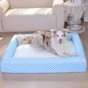 Indestructible Dog Bed for Large Dogs - Memory Foam Dog Bed with Reversible Breathable Mat, 4-Sided Bolster, Machine Washable Cover & Non-Slip Bottom, 36 x 27 x 6 Inch