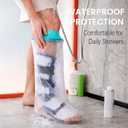 Waterproof Leg Cast Cover for Showering, Reusable Shower Sleeve for Leg After Surgery, Watertight Non-Slip Adult Fracture Protector Bag, Watertight Adult Cast Protector for Calf/Ankle/Wound/Bandages, One Size