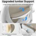 Drafting Chair Tall Office Chair with Flip-up Armrests, Adjustable Height, and Enhanced Lumbar Support - Ergonomic Rolling Stool, Back Support, and Adjustable Foot Rest Ring for Standing Desk Khaki