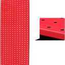 Wooden Pegboard, Heavy Duty Metal Pegboard Panel with Shelf Garage Wall Mount Tool Organizer for Home Office Shed Workshop DIY Garage Storage System Craft Organizer 1mm Thickness Red 88x30cm