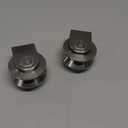 2pcs V Groove Wheel Stainless Steel Heavy Duty Wire Rope Pulley Block Sliding Gate Rollers Double Bearing Plate Caster Solid Track Rollers Wheels Fence Gate Wheel