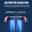 Mobile Game Controller with 4000mAh Power Bank & Cooling Fan, L1R1 Triggers Joystick for PUBG/Call of Duty/Fortnite, Gaming Grip Gamepad for 4.7-7" Android iOS Phone