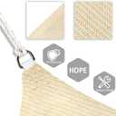 Patio Paradise 9' x 9' x 9' Sun Shade Sail Triangle Canopy Shade Cloth Fabric Sunlight Block Pergola Cover HDPE Deck Awning for Outdoor Backyard Roof Shading, Beige
