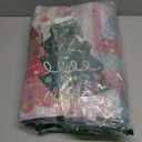 Dunzy 3 Pcs Watercolor Pink Merry Christmas Kitchen Rugs and Mats Set Winter Pink Striped Xmas Tree Stars Kitchen Floor Mats Merry and Bright Non Slip Bathroom Rug Decor for Holiday Decoration