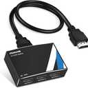 NEWCARE 4K HDMI Splitter 1 in 3 Out [with 4 FT Hdmi Cable and Power Adapter], Aluminum Alloy 13 HDMI Splitter Support 4Kx2K,1080P, 3D, HDR,DTS/Doby-TrueHD for Xbox PS5/4 Roku,Not Support Extend Mode