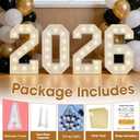 4FT Marquee Light Up Numbers, Giant Marquee Numbers, Pre-cut DIY Foam Board Number 0 for 30th 40th 50th Birthday Decorations,60th 70th Anniversary 2026 Graduation Party Decor