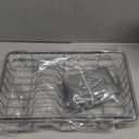 Sakugi Dish Drying Rack in Sink - Expandable Stainless Steel Dish Rack Over the Sink, Kitchen Sink Drain Strainer with Cutlery Holder & Cup Holders, 15.4 x 9.8 x 3.0 Inch, Grey (Gray)