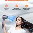 Ionic Hair Dryer - 120000 RPM High Speed Brushless Motor for Fast Drying, Low Noise (Gray)