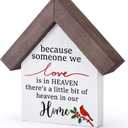 MBL Sympathy Memorial Bereavement Gifts - Wood Cardinal Grief Grieving Decor Gifts for Loss of Loved One Mom Dad Father Mother Women Men for Home Living Room Bedroom Shelf Centerpieces Remembrance, 3.9 x 5.9 inches