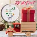 Welcome Little One Babys First Christmas Ornament Cute Zebra Themed Newborn Keepsake Ceramic Animal Nursery Decor 2025 (C12)