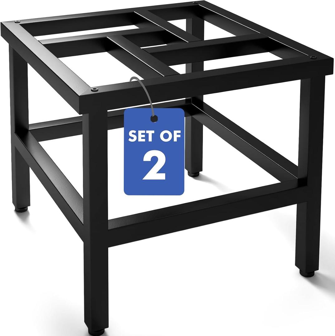 Plant Stand Indoor Outdoor, 2-Pack Heavy Duty Plant Stands Riser Metal Pedestal Stand for 12 Inch Flower Pot, Wrought Iron Flower Stand Display Planter Shelf for Living Room, Patio