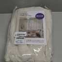 MIULEE Natural White Linen Curtains 96 Inch Long 2 Panels for Bedroom Living Room, Soft Thick Linen Textured Window Drapes Semi Sheer Light Filtering Rod Pocket Back Tab Neutral Farmhouse Cream Ivory