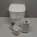 Bathroom Accessory Set 6 Piece Bathroom Accessories Set with Toothbrush Holder&Cup,Soap Dispenser& Dish,Toilet Brush Holder,Trash Can Plastic Gift Set for Bathroom Decorative CountertopWhite