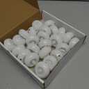 Homemory 24Pack 2 Flameless Led Floating Candles, 200 Hour Plastic Battery Operated Flickering Waterproof Tealights for Cylinder Vases, Centerpieces at Wedding, Party, Pool, Holiday (White Base)