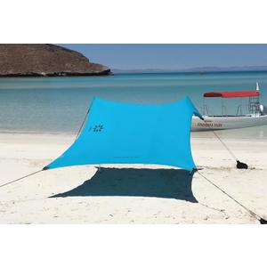 Neso Portable Beach Tent Sun Shelter with Sand Anchor - Lightweight Beach Shade Canopy - Easy Setup for Family Outings - Patented Reinforced Corners - UPF 50+ Sun Protection - 7 x 7ft - Teal