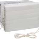 Luxiv Indoor Air Conditioner Cover, White Window Unit Protection Anti-Rust Adjustable Cover for Indoor Window AC with Free Elastic Straps (White, 27x20x2.5)