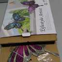 LIFFY Metal Butterfly Wall Decor,2Pack 12" Glass Butterfly Outdoor Wall Art Sculptures,Hanging Garden Decor Outside for Home,Yard,Fence,Patio