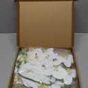 Fnize Orchid Stems Artificial Flowers Real Touch Latex Faux Phalaenopsis Branches 9 Large Blooms 38 Inches 2pcs White