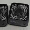 Warmco USB Desk Fan 2Pack, USB C Corded Powered Personal Fan, Strong Airflow Quiet Operation, 3 Speeds Wind Small USB Desktop Fan With 180 Tilt Folding for Office Table Home Black