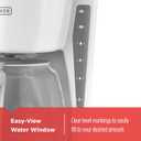 BLACK+DECKER CM1160W-1 CM1160W 12-Cup Programmable Coffeemaker, White/Stainless Steel