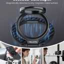 Nillkin MagSafe Phone Grip Ring Holder for Dual-Sided Magnet, Removable Magnetic Phone Ring Holder for iPhone 17/16/Pixel Snap Grip, Carbon Fiber, MagSafe Ring Stand, Accessories for iPhone, Black