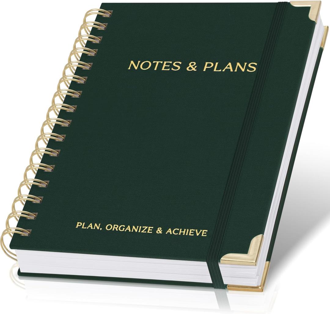 ZICOTO Aesthetic Daily Planner And Notebook With Hourly Schedule - Aesthetic Spiral To do List Notepad For Work/Home to Organize Tasks And Appointments - Stylish School/Office Supplies Book For Women