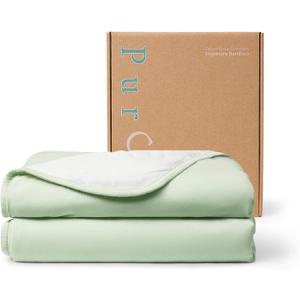 PurComfy Supersoft Baby Blanket, Premium Bamboo Viscose Baby Quilt, Hypoallergenic and Breathable, for Newborns, 33"33" (Sage)