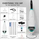 3-in-1 Cordless Handheld Pool Vacuum Kit-20GPM Real Suction,60min Run-Time,40m Fine Mesh Filter,Aluminum Pole &Swivel Head,Leaf Net&Floating Dispenser for Hot Tubs,Inground&Above Ground Pools-Green