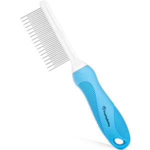 Grooming Comb for Long & Curly Hair in Dogs & Cats - Top Pet Detangler Brush - Removes & Prevents Matted Fur - Perfect for Goldendoodle, Poodle Mixes, and Cat Undercoat