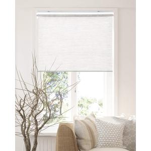 CHICOLOGY Roller Shades , Cordless Blinds , Window Shades for Home , Roller Window Shades , Window Treatments , Door Blinds , Light Filtering Shades , Felton White (Natural Woven) , 23"W X 72"H
