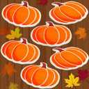 Haull 6 Pcs Fall Thanksgiving Bathroom Rugs Decorations for Home, Autumn Pumpkin Rugs Bulk Orange Washable Nonslip Mat Decor for Living Room Doorway Farmhouse Thanksgiving Neighbor Gift, 16 x 16 Inch