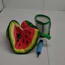 Upgraded Inflatable Dog Cone Collar with Transparent Anti-Licking Shield, Adjustable Elizabethan Collar for Medium Large Dogs, 2-in-1 Design with Detachable Shield and Soft Padding (XL, Watermelon)