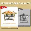 Chafing Dishes for Buffet 4 Pack, 6QT Round Chafing Dishes for Buffet [Elegant Gold] Stainless Steel Chafing Dish Buffet Set for Any Party