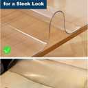 Crystal Clear Plastic Table Cover Protector, 42" x 60" Spill Resistant Easy Flat PVC Desk Pad Mat, 1.5mm Thick Rectangle Vinyl Table Top Protector for Dining Room Table, Office, Dresser