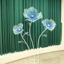 YOFNIRG Giant Flowers for Decoration,Wedding Reception Essential,5.6 ft Huge Artificial Silk Flower,Ideal for Party Banquet Background Decor and Photographic Props(Blue)