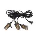 Simple Deluxe 25 Feet Triple Bulb Vintage Hanging Pendant Light Cord Kit for Indoor Decorations, Holder with an Independent Control Switch, 3, Suitable E26 Lamp Socket