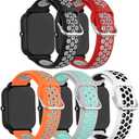 Compatible with SKG V9 PRO Bands Two-Toned Silicone Breathable Replacement Sport Strap Quick-Release Wristband for SKG V9 PRO Smart Watch for Women Men