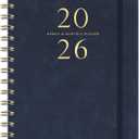 2026 Planner - Weekly & Monthly Planner 2026 with 12 Monthly Tabs, January 2026 - December 2026, 6.3" x 8.4", Flexible Hardcover, Thick Paper, Inner Pocket - Blue
