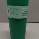 Owala SmoothSip Slider Insulated Stainless Steel Coffee Tumbler, Reusable Iced Coffee Cup, Hot Coffee Travel Mug, BPA Free 20 oz, Grey/Green (Sour Apple)