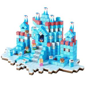 VEVOR 150 x Magnetic Building Blocks for Children, Ice Castle, Sensory Toys Montessori STEM Stacking for Birthday, Christmas, Boys, Girls 3 Years and Up