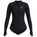 KMT Wetsuit for Women, Womens Long Sleeve Shorty Wet Suits 2mm Front Zipper Springsuit Surfing Surf-wear Diving Swimming Scuba One Piece, Size 16