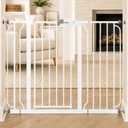 Regalo Safety 36" Extra Tall and 49" Wide Baby Gate for Doorways & Bottom of Stairs, Pressure Mounted Walk Through Baby Gate for Toddlers & Pets, Tested & Safe, American Designed, American Owned (White)