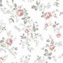 Heroad Floral Wallpaper Vintage Wallpaper Pink Rose Flower Coquette Peel and Stick Wall Paper for Bedroom Cabinets Countertops Contact Paper Removable Self Adhesive Vinyl Thicken 16.1"x393"