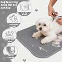 Dog Grooming Table Mat Pad Non Slip，Silicone Durable Premium Non-Slip Dog Bath Mat，Slip Mat - Bathing Mat for Pets，22.45inchX15.75inch (Dark Grey)
