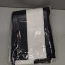 Leaveland White and Black Stripe Set of 2 20x20 Inch Cotton Polyester Square Throw Pillow Case Decorative Durable Cushion Slipcover Home Decor Sofa Standard Size Accent Pillowcase