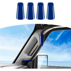RT-TCZ for Jeep JL A Pillar Grab Handles Cover Trim Blue for Jeep Wrangler JL JLU Gladiator JT 2 Door 2018-2023 Blue Interior Accessories